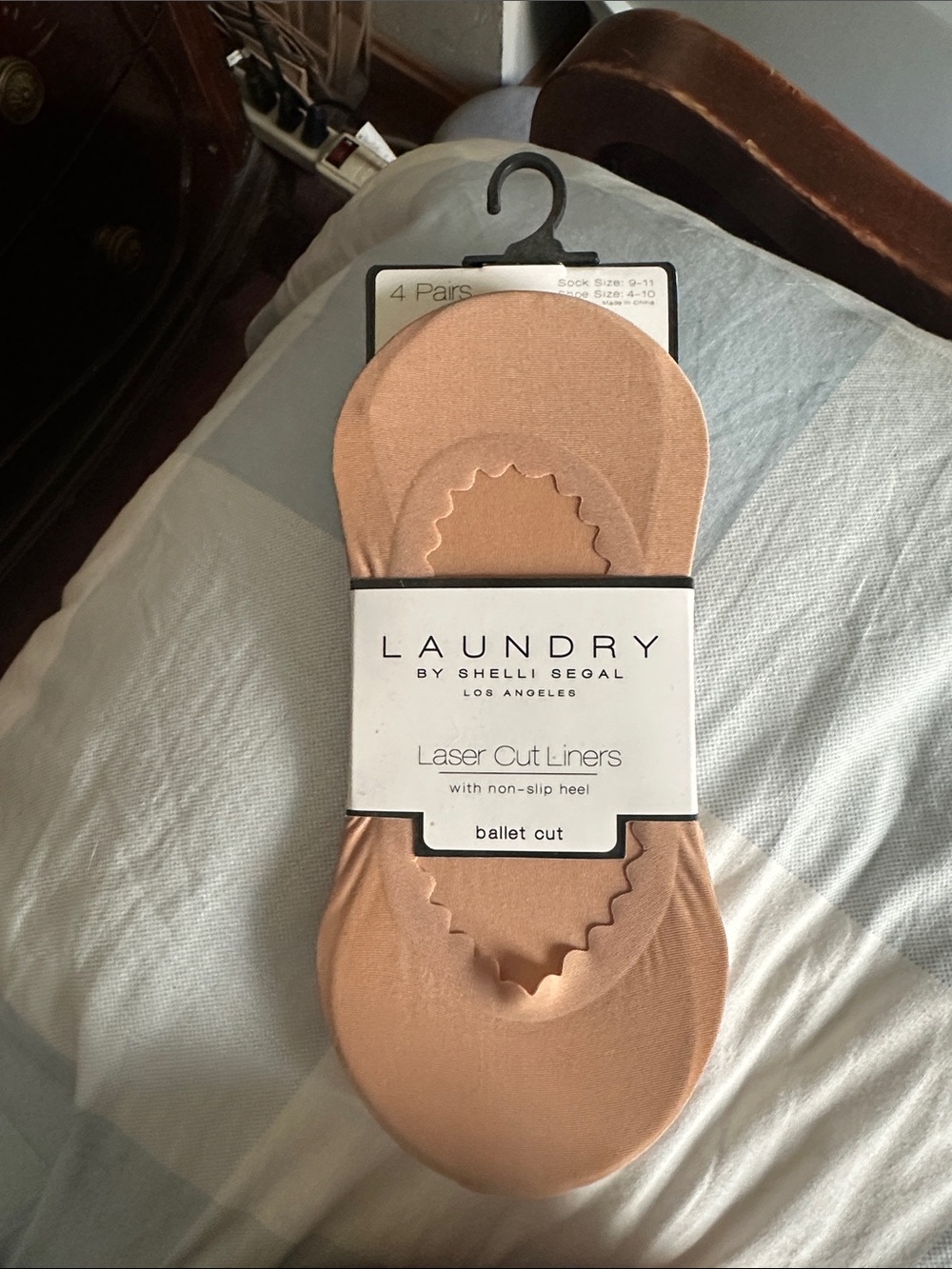 Laundry By Shelli Segal Nude Ballet-Cut Laser Cut Liner Socks - 4 Pairs